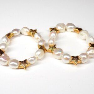 Baublebar Real Keshi Pearls Stretch Bracelet Bracelets Gold-tone Stars 6 & 6.5"